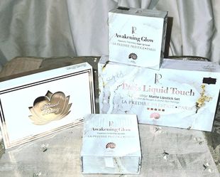 Luxury Makeup 4 Piece Bundle. Lipstick Set, Eyeshadow Set, Lip Scrub & Lip Balm