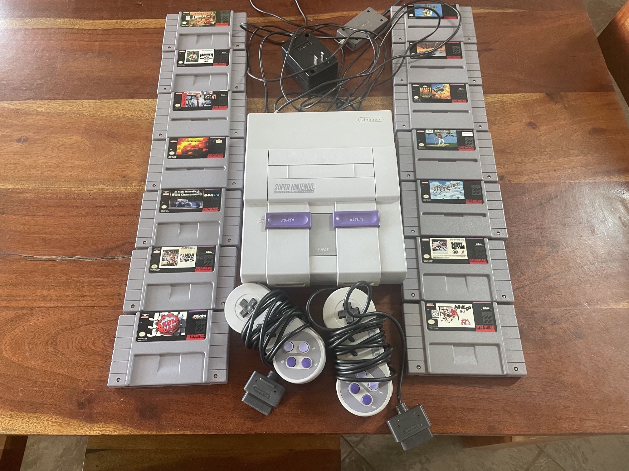 Super Nintendo bundle with 14 games