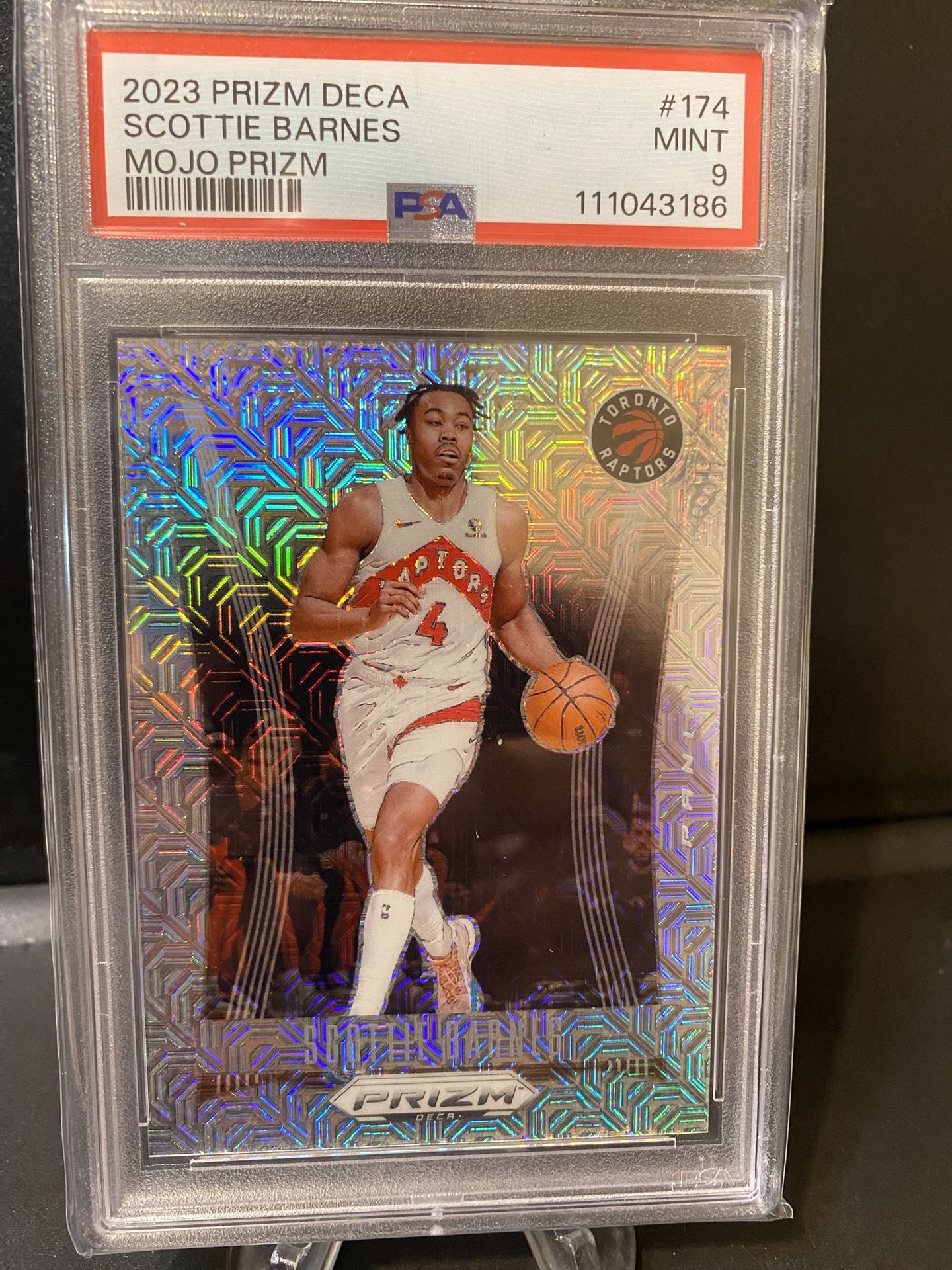 PSA 9 Scotty Barnes Prizm Deca Silver Mojo /25
