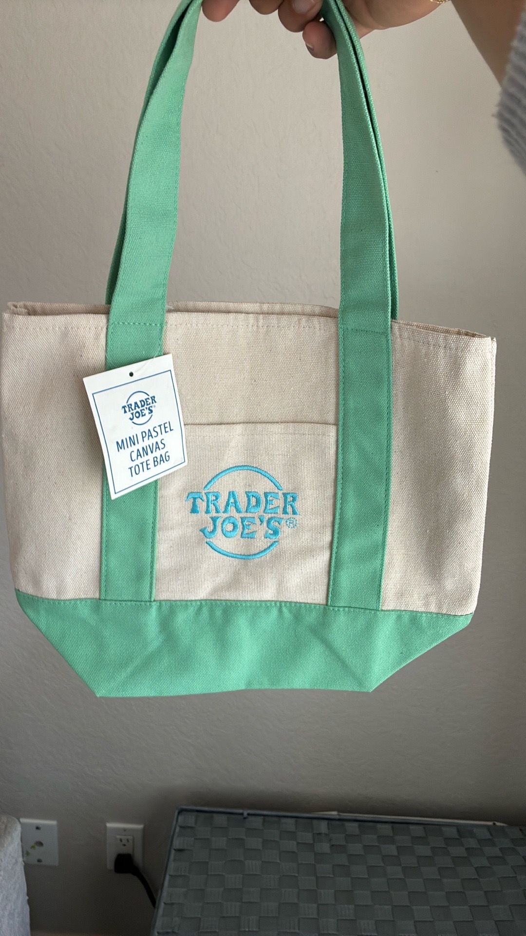 Trader Joes Mini Pastel Tote bag