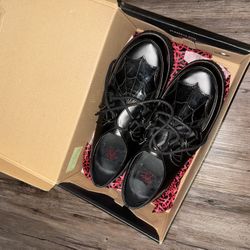 StrangeCvlt Black Krypt Web Creeper Shoes