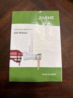 Zacme Pasta Press for Kitchen Aide Stand Mixer