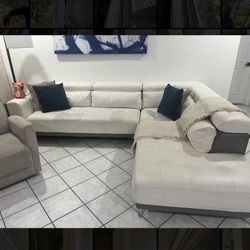 Off White & Gray Sectional