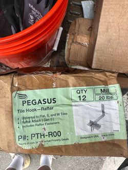 Pegasus Solar Tile Hook - Rafter (Part # PTH-R00)  qty 35