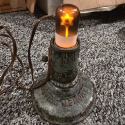 Vtg Brass Ben Ari Jewish Yahrzeit Star of David In Loving Memory Electric Lamp