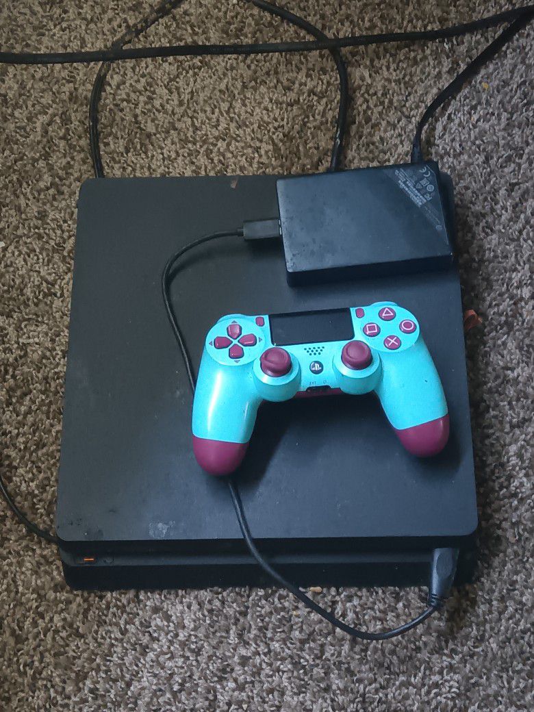 PS4 With Controller & Hard Drive 