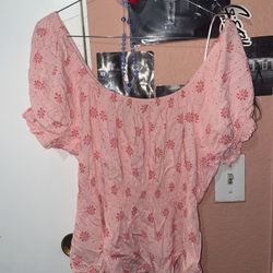 Candies Pink Flower Top