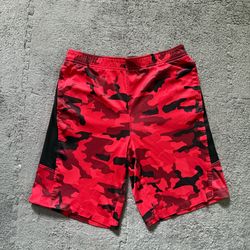 Red and Black Camo Shorts