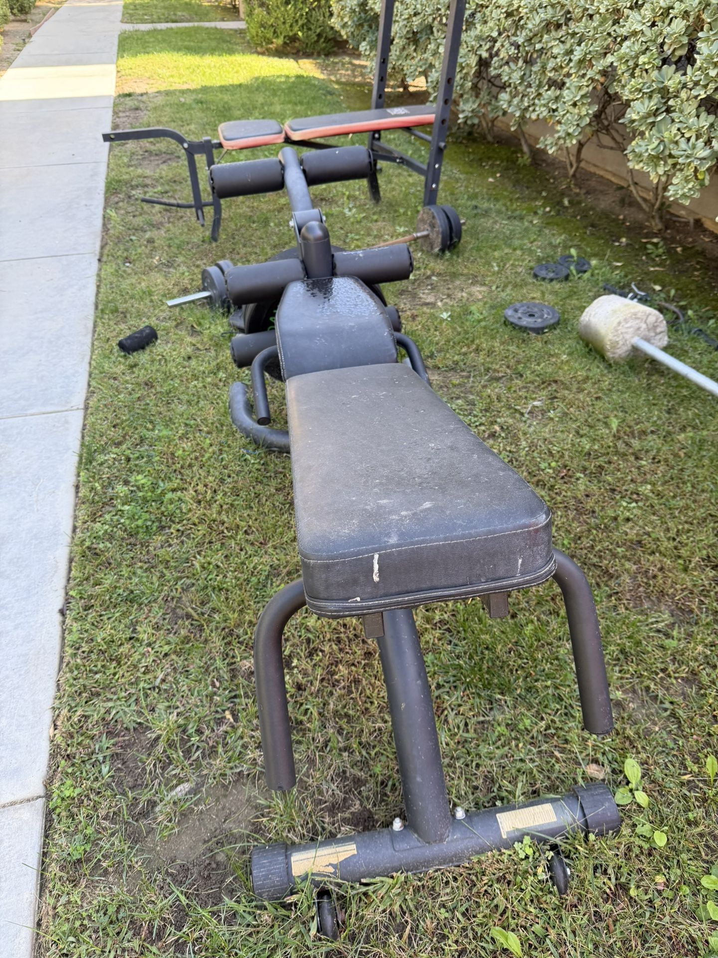Leg Bench 200 Lbs Plus Bench Press W Bar