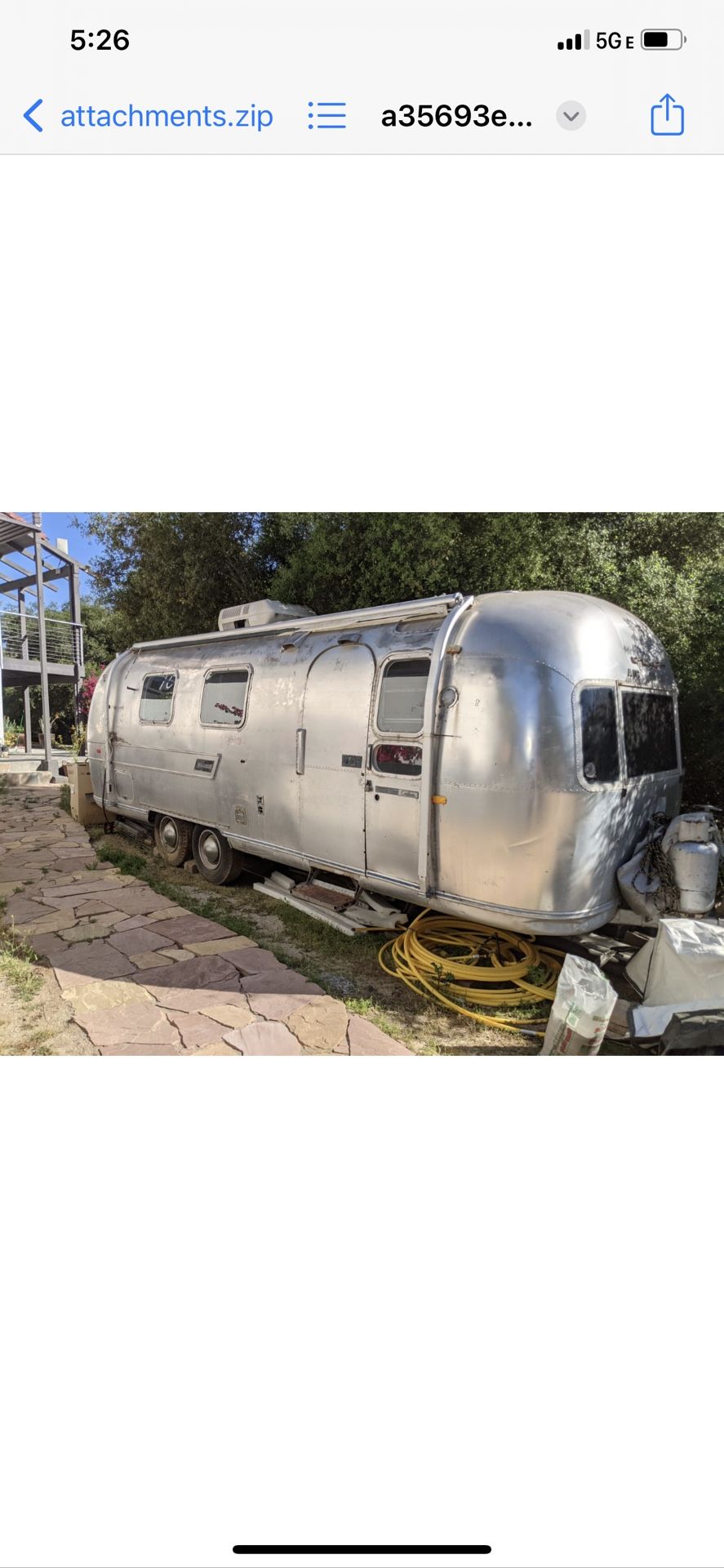 Vintage Airstream Trailer 70s Era Used As Is