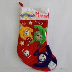 Teletubbies Christmas Vintage Stocking  1999 Ragdoll Production Rare Collectible
