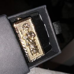 2 FINGER SAN JUDITAS GOLD RING SIZE 9/10