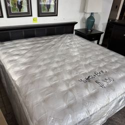 NEW KING BEDROOM SET‼️ Mattress/ Box/ Bed frame/ Headboard/ 5 Piece Drawers/ 2 Night Stands