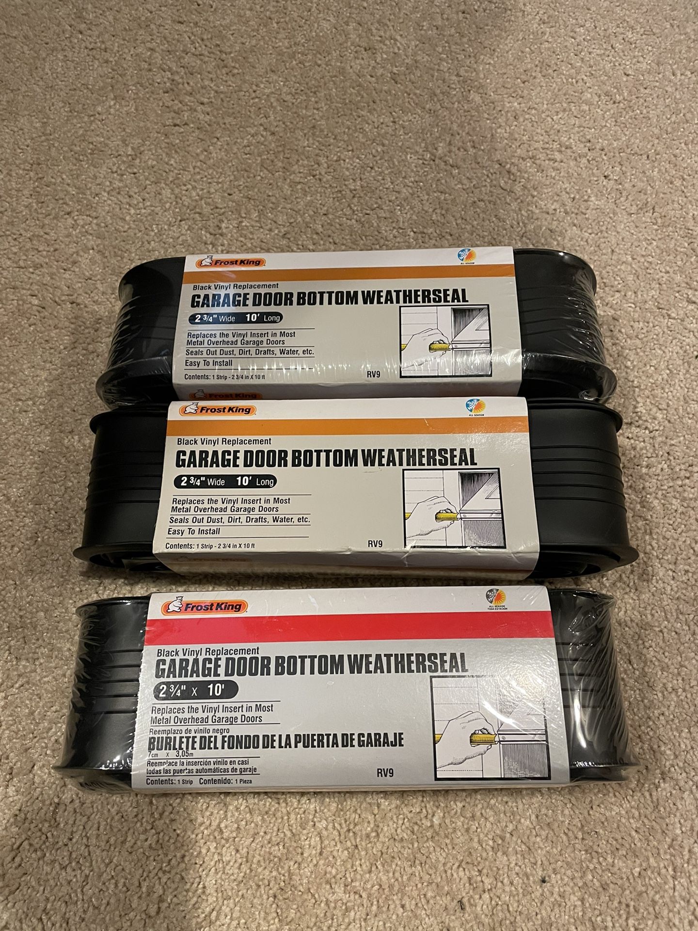 Garage Door Weather Seal (3x)