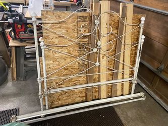 Antique iron bed frame a full mattress