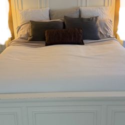 White California King bed frame