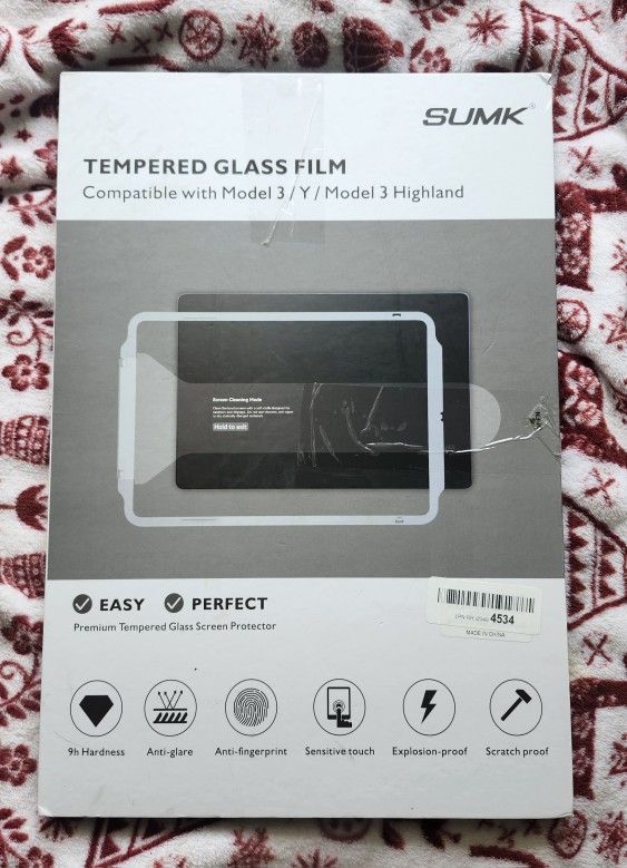 Tempered Glass Screen Protector for Tesla Model 3 Highland Accessories 2024 2025 & for Tesla Model Y  [Anti-glare & No-fingerpri