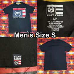 Phat Farm Hip Hop Black T-Shirt Men’s Small Streetwear Skater Y2K