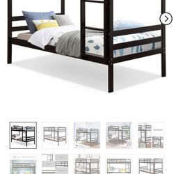 Twin Wooded Bunk Bed 