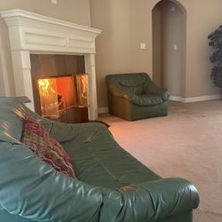 Couch Set With Pillows And Foot Stool - MUST GO ASAP