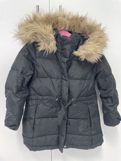 Zara Girls Snow Jacket With Faux Fur Hood