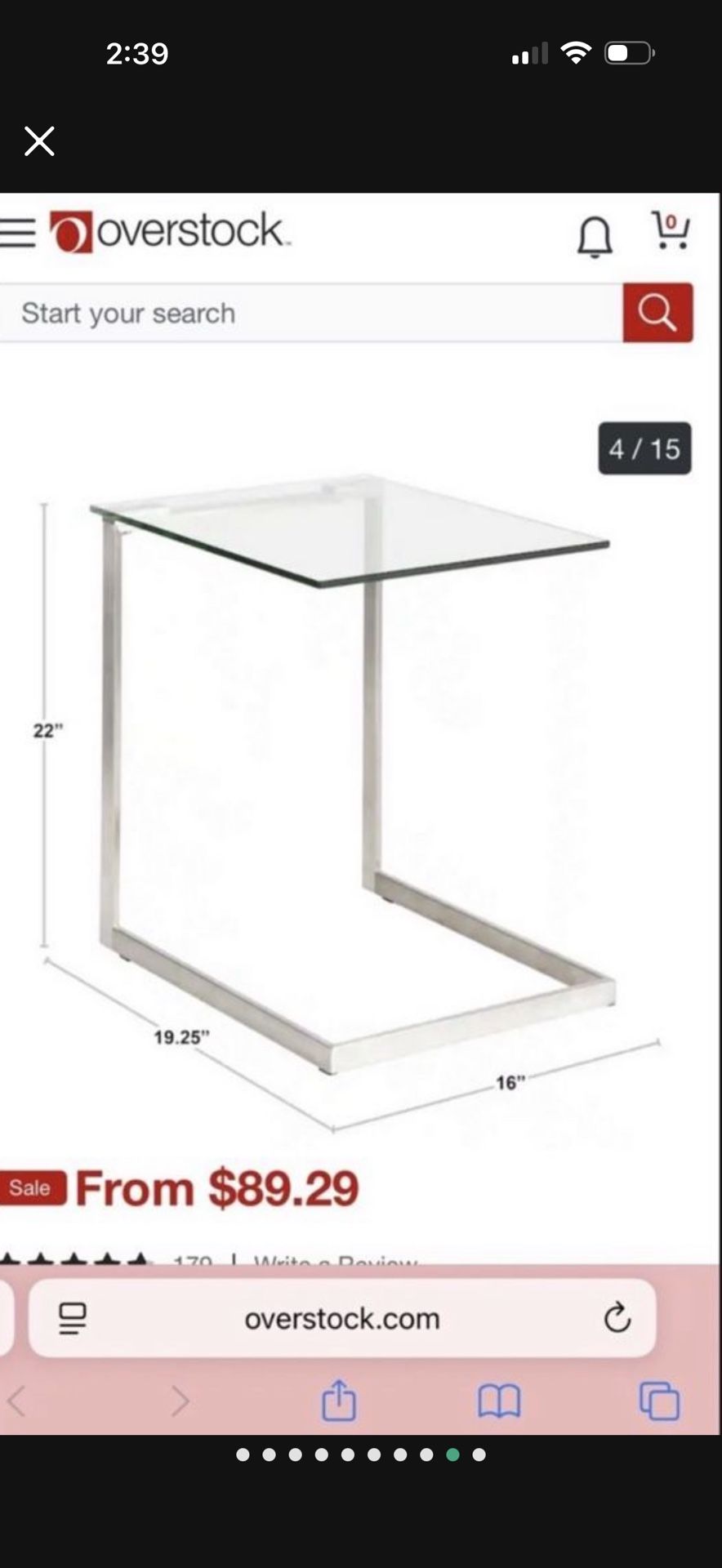 Side Table Glass