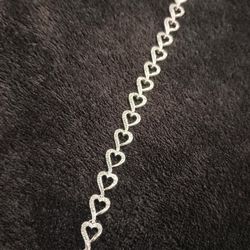 Heart link Diamond Bracelet 