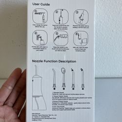 Water Dental Flosser for Teeth – 300ML Cordless Oral Irrigator with 6 Replaceable Jet Tips, 3 Modes