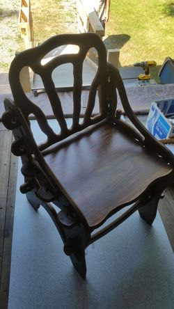 Unusual wood chair