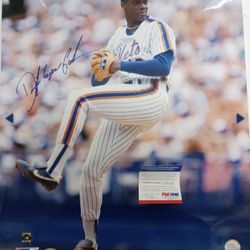 New York Mets Autographed Dwight Gooden Photo