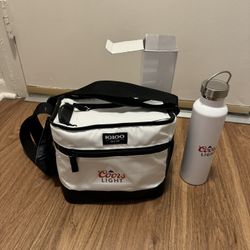 Coors Light Cooler Bag With Coors Light Water Bottle