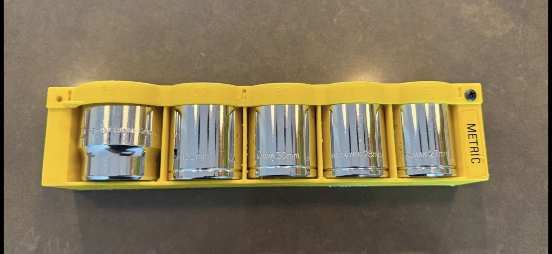 5-Piece 1/2” Drive 12 Point Impact Sockets 