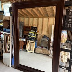 Large Solid Wood Floor Mirror – Statement Piece