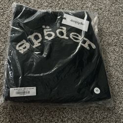 All Black Rhinestone Sp5der Hoodie 