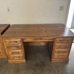 Desk + Filing Cabinet 