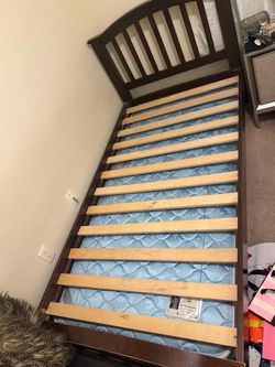 Twin bed frames with mattresses