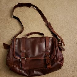 New Real leather Large Messenger bag