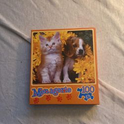 Puppy and kitty 100 piece puzzle