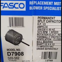 Air Conditioner Fasco D7908 Condenser Fan Motor Brand New 