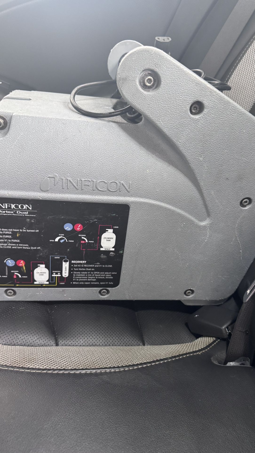 Inficon Vortex Dual Refrigerant Recovery Machine 