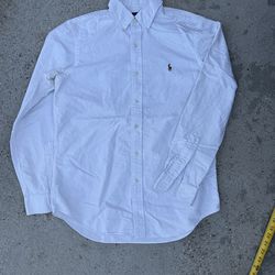 White Ralph Lauren button-up shirt size small