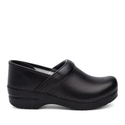 DANSKO Matte Black Leather Professional XP Waterproof Nurse Slip On Shoe Clog