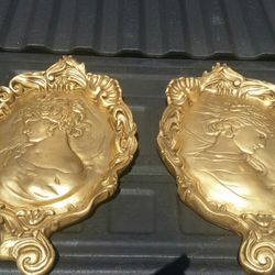 Vintage Victorian Wall Plaques 