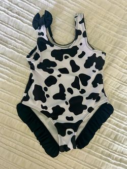 Baby Girls Cow Print One-Piece Swimsuit 12-18 months