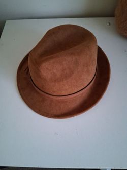 Brown fedora with band