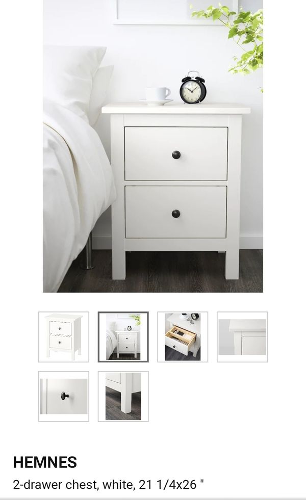 Hemnes 2 Drawer Nightstand White For Sale In La Habra Ca Offerup