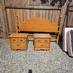 King Bed With Nightstands.... $75.00..