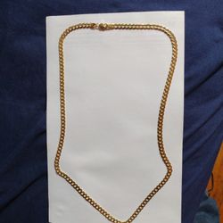 14k Solid Gold. Cuban Men Chain 