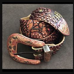 ***Kippy Belt- Green/Pink (Swarovski Crystals) 