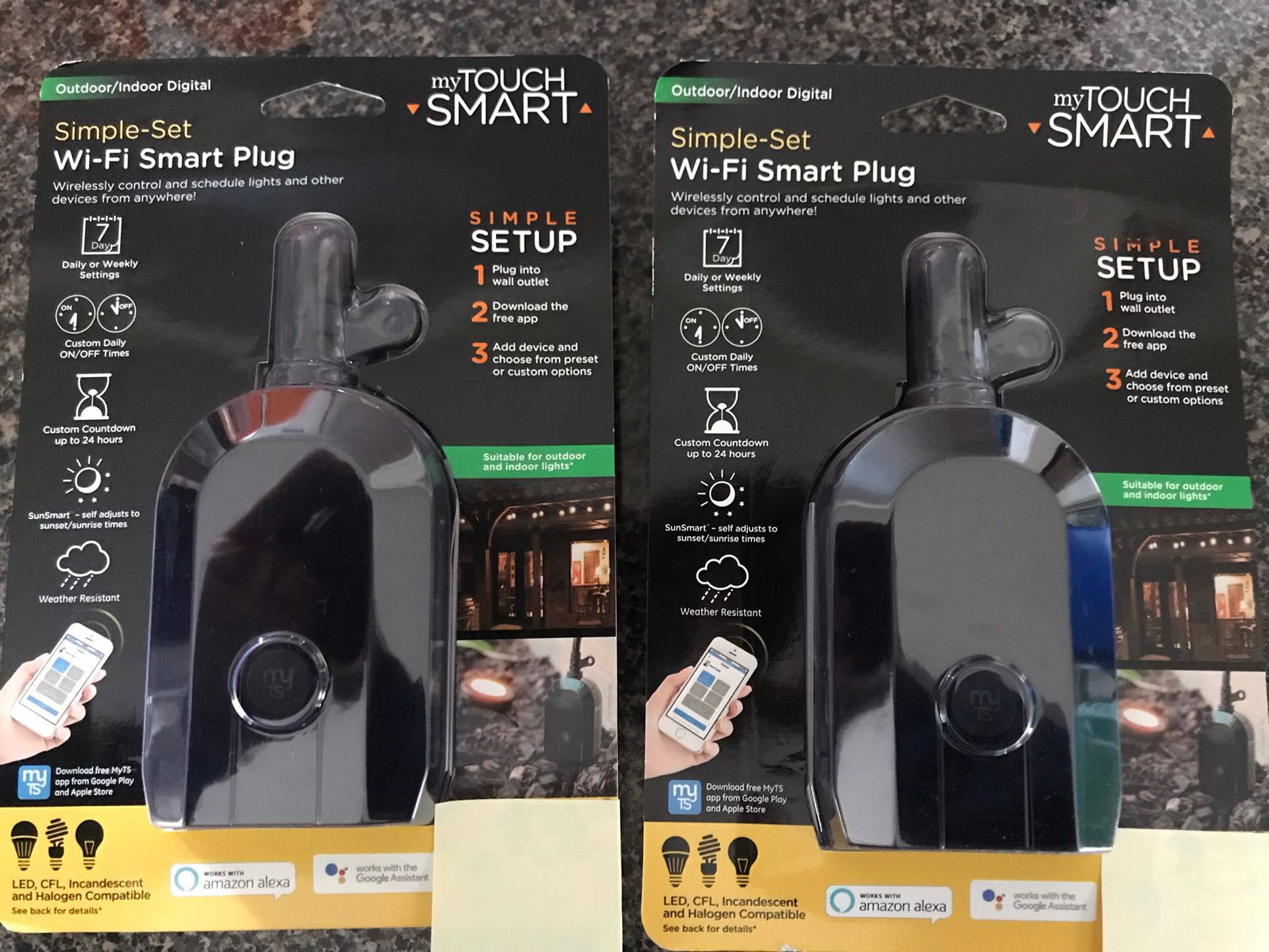 2 WiFi Smart Plugs Control Christmas Lights Or Electrical Devices From Anywhere New Never Opened